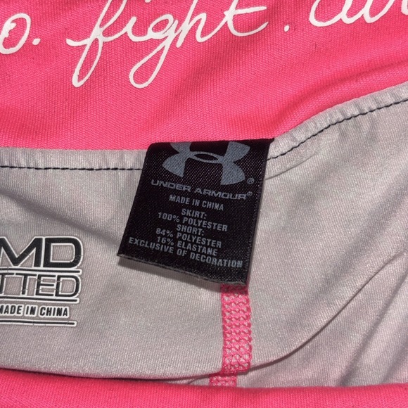 Women's M Under Armour Semi-Fitted Heat Gear Skort Black/Pink Women BCA Cure - Picture 7 of 7